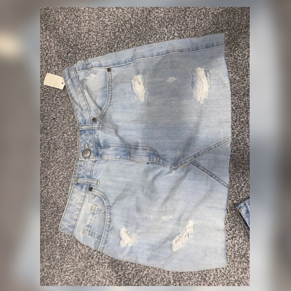 Light blue jean skirt